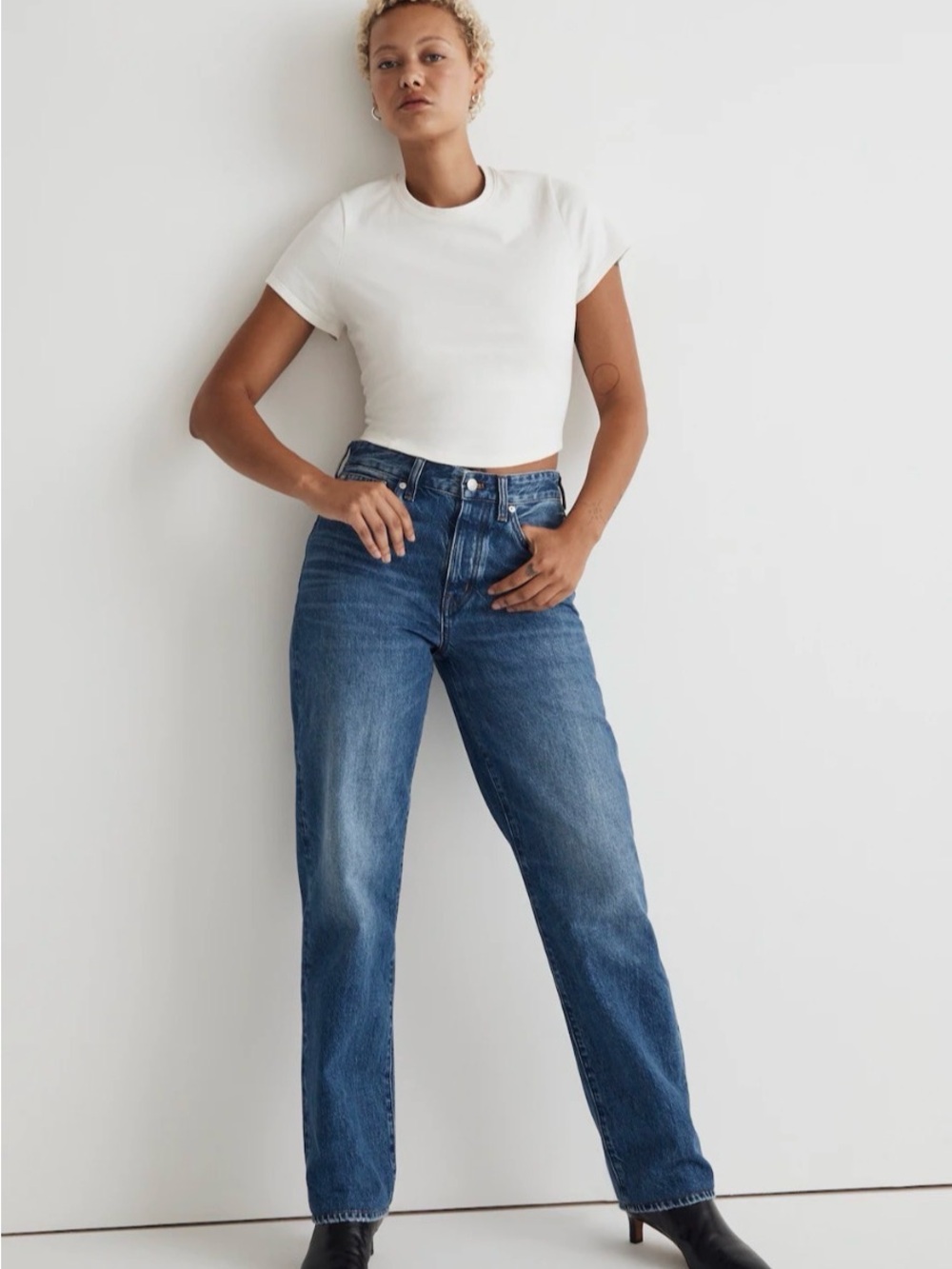 Madewell Curvy Low Slung Straight Leg Jeans